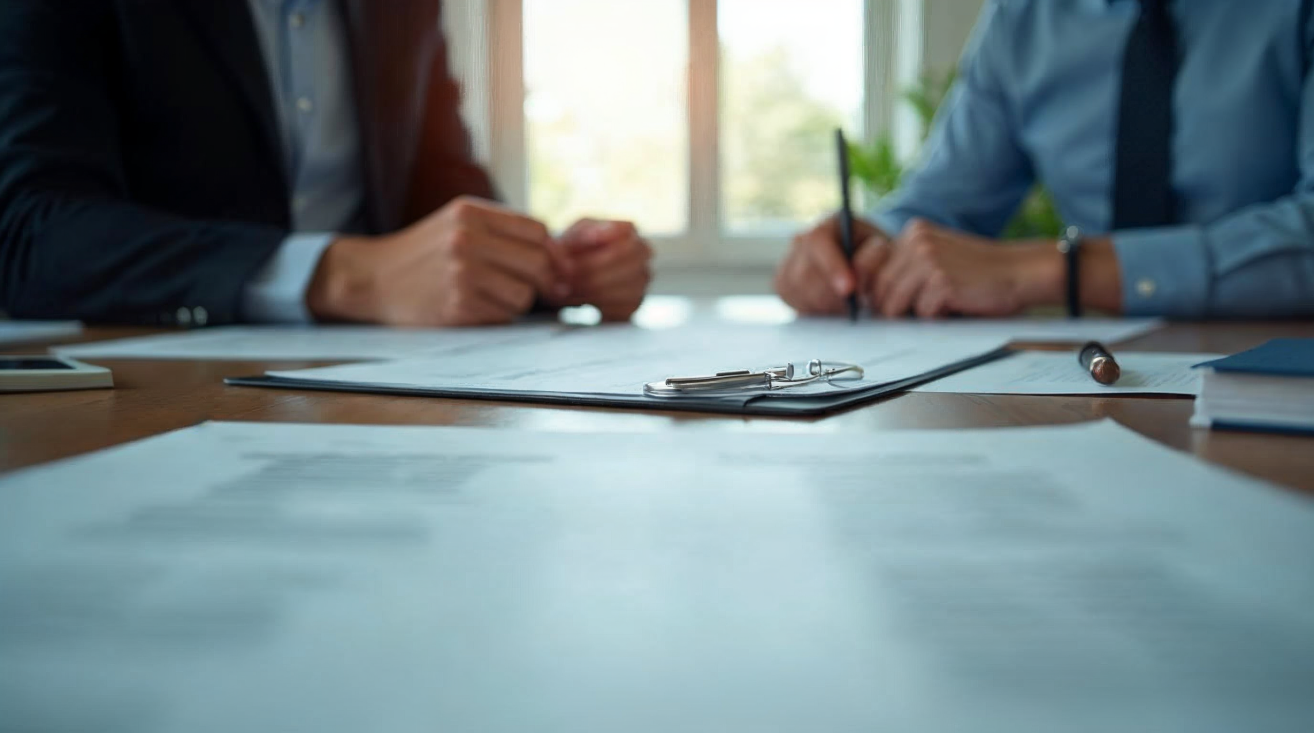 Início 13 impostos e obrigações para empresas em Maricá: Plano aberto de uma mesa de reunião em sala clara